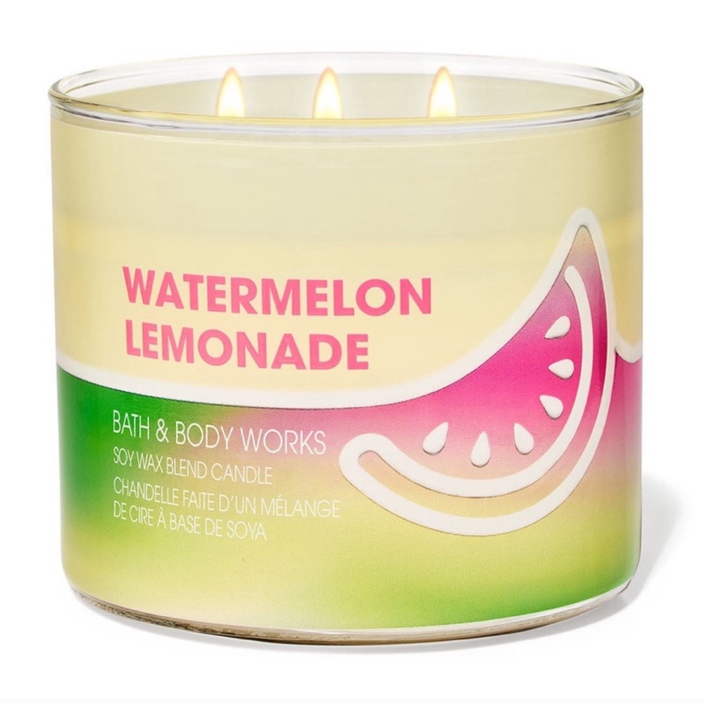 Bath & Body Works Watermelon Lemonade 3-Wick Sented Candle NEW
